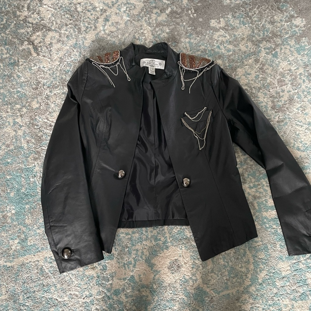 AUTHENTIC MARY NORTON Leather bomber jacket